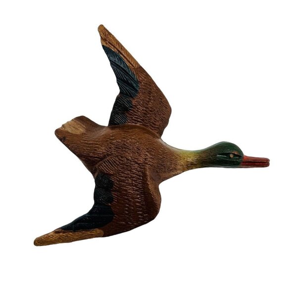Vintage Wall Decor Geese In Flight by Syroco MCM USA Faux Wood Grain Small - Picture 4 of 10